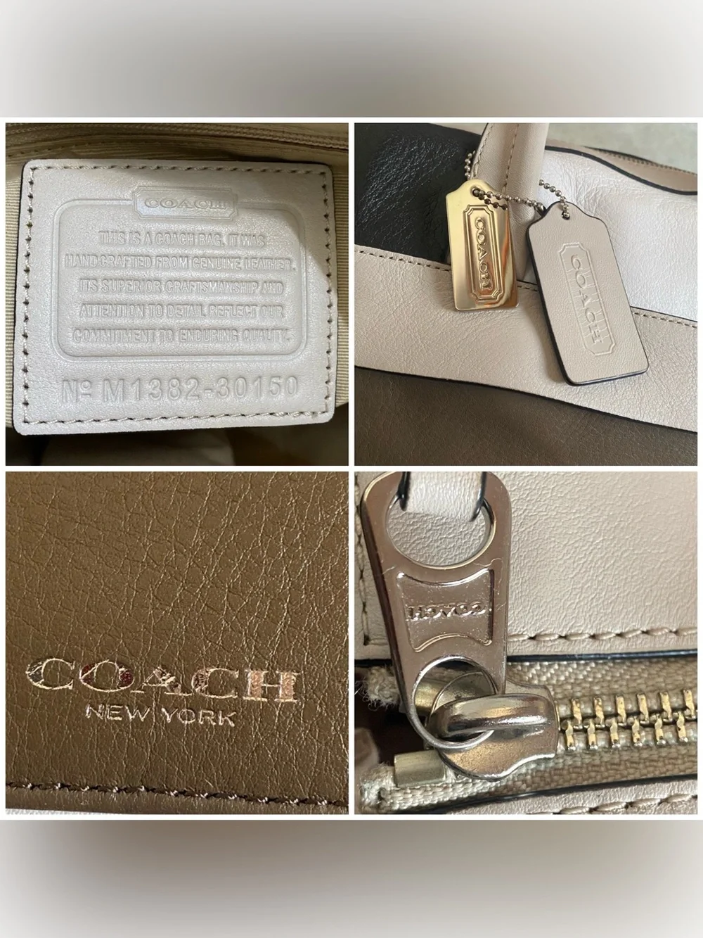 Coach Bleecker Riley colorblock leather carryall